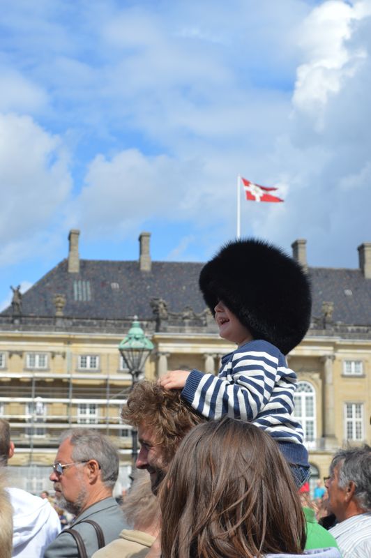 Watching the changing of the guards in Copenhagen....