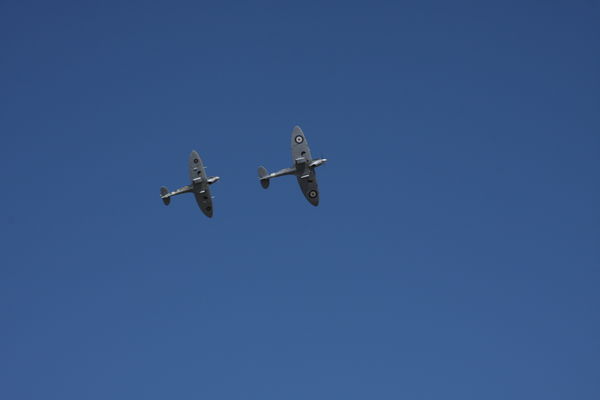 A pair of Spitfires showing "Formation" flying...