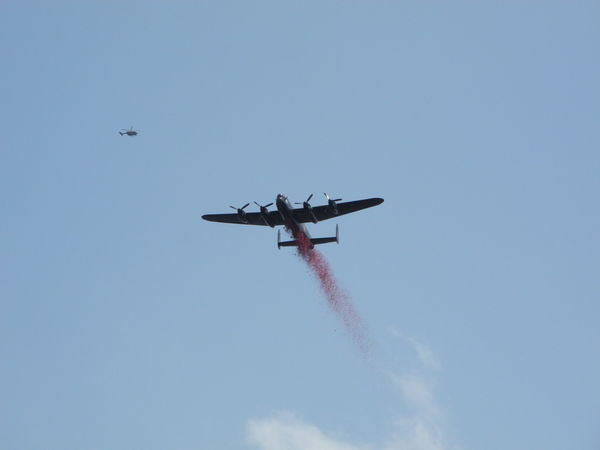 Lancaster Bomber. Poppies....