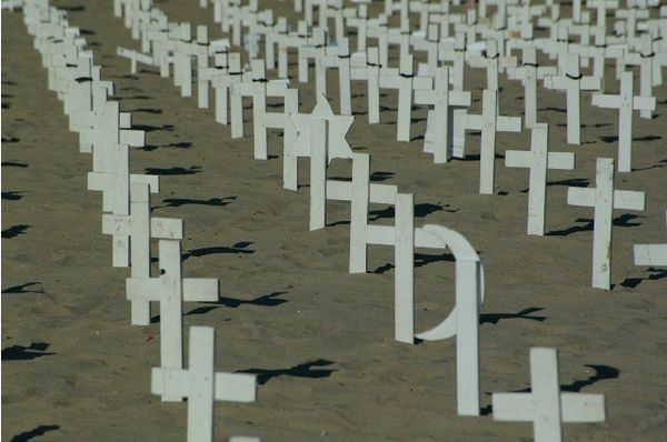 Crosses, Crescents and Star of Davids. U.S. Troops...