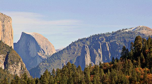A wide view of Half Dome...