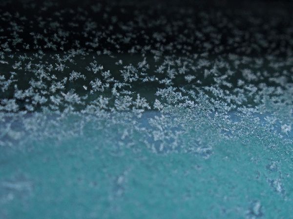 frost on truck window...