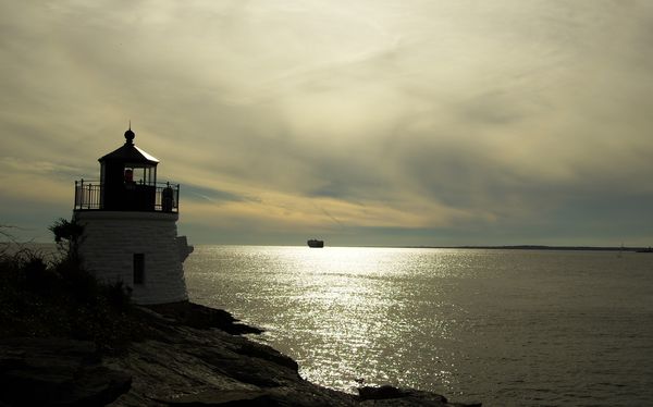 Castle Rock lighthouse, Newport, RI...