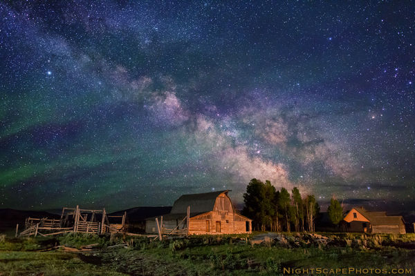 Milky Way over John Moulton homestead in Grand Tet...
