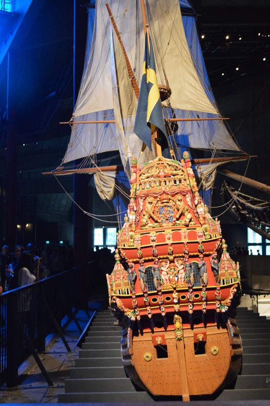 Model of the Vasa with original paint colors...