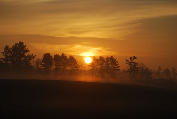 Sunrise on a slighty foggy morning...
