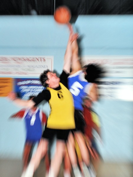 Zoomed Basket Ball Action One...