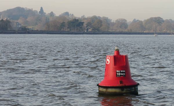 Red Buoy on the River Exe...