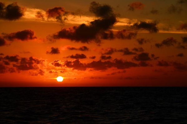 Sunset at sea...