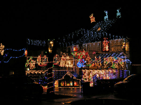 Serious festive lights in aid of charity, St Alban...