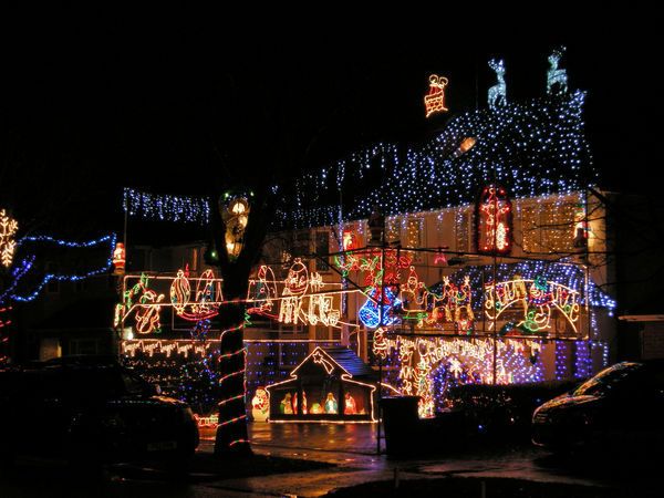 Serious festive lights in aid of charity, St Alban...