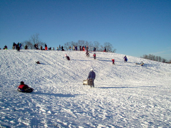 Our sledding hill...