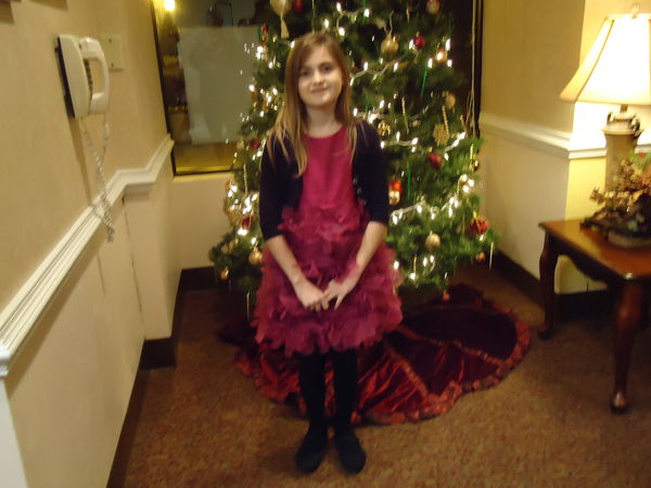 Maddie before her piano recital...
