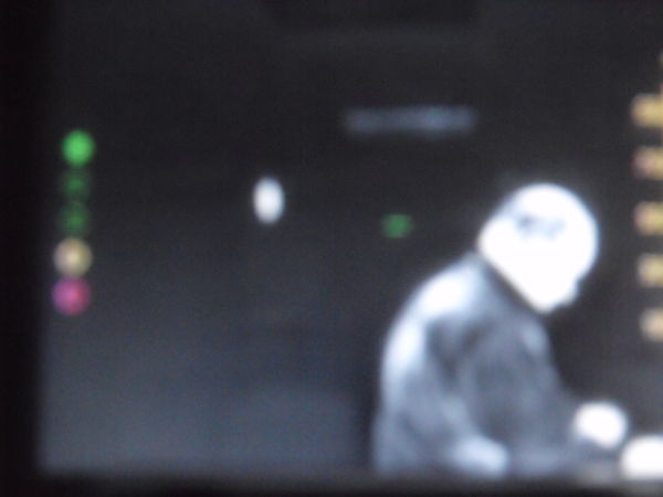 Looking through the thermal imaging camera...