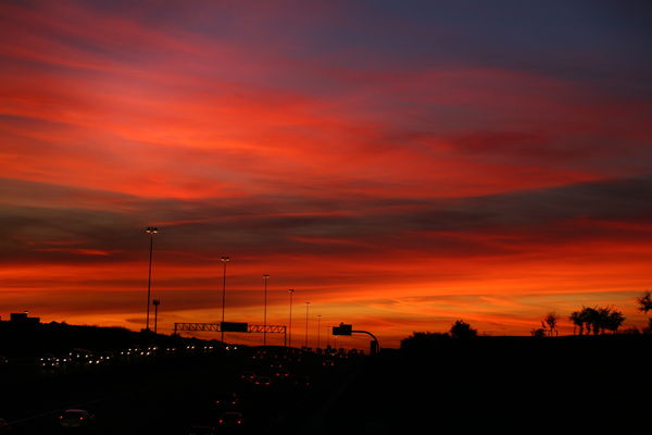 Sunset over a Freeway...