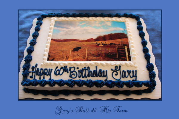 Gary's Bull & His Farm - The photo on the cake is ...
