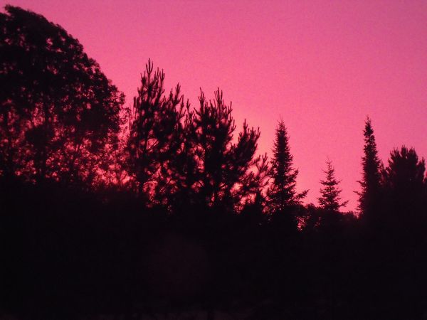 #4  Bright Red Sunset after severe storms in North...