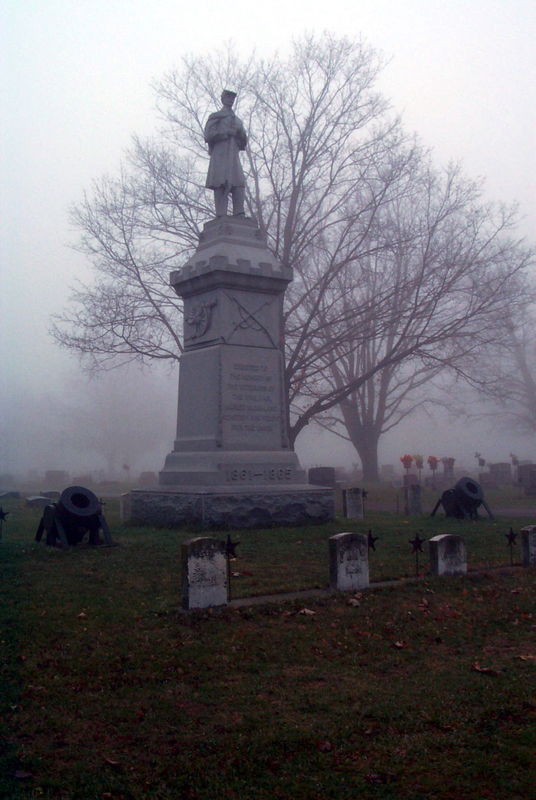 Fog in a cemetery...
