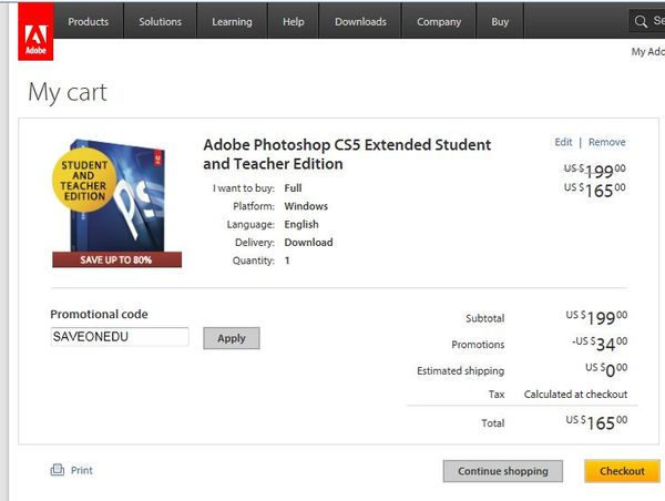 adobe education discount