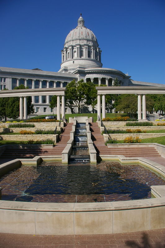 Missouri Capital Building reflecting pool...
