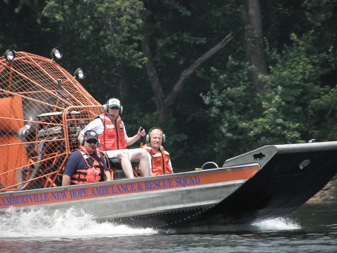 river rescue airboat...