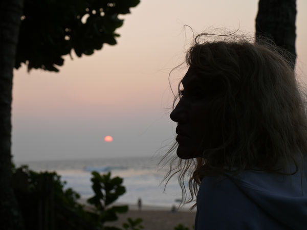 my muse, my wife at sunset...