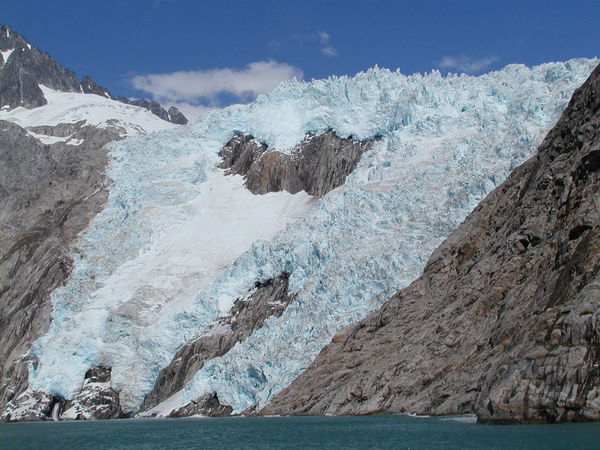 Blue Ice in N. W. Glacier Park...