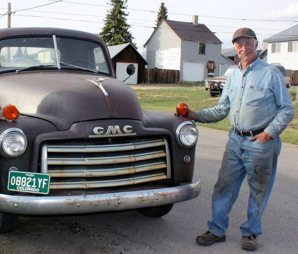 Old miner and his beloved GMC...