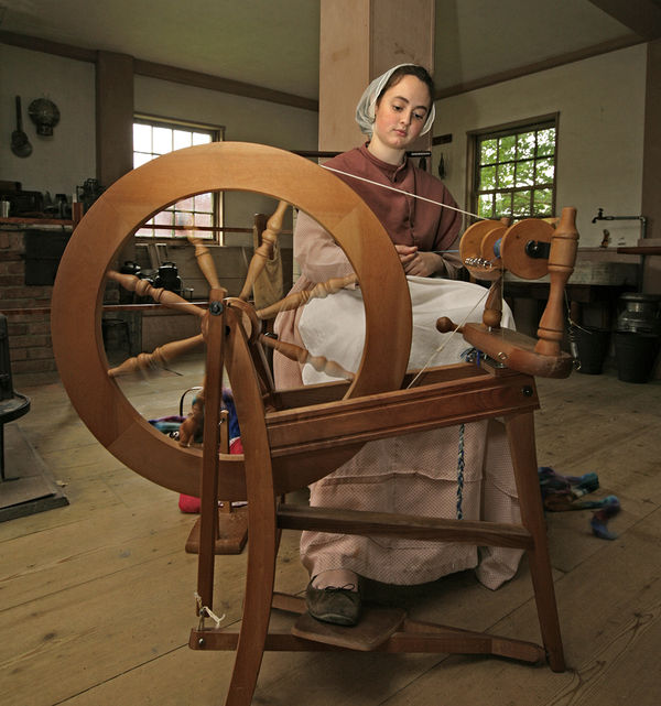 spinning yarn...