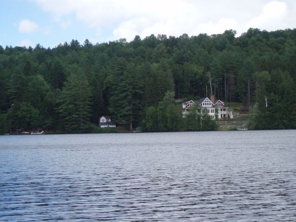 Lake camp vs. lake mansion....