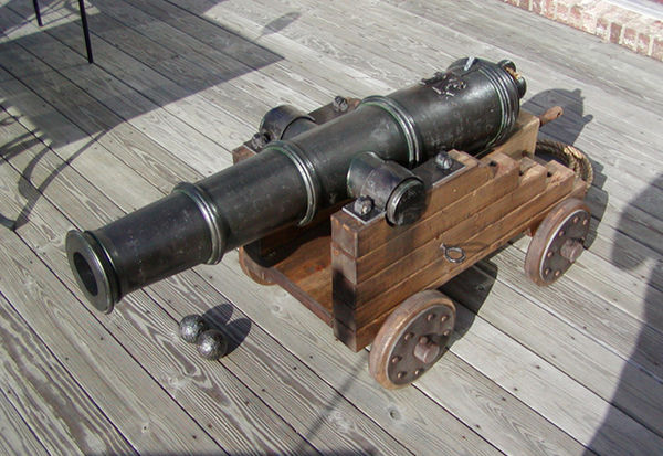 A pirate cannon...
