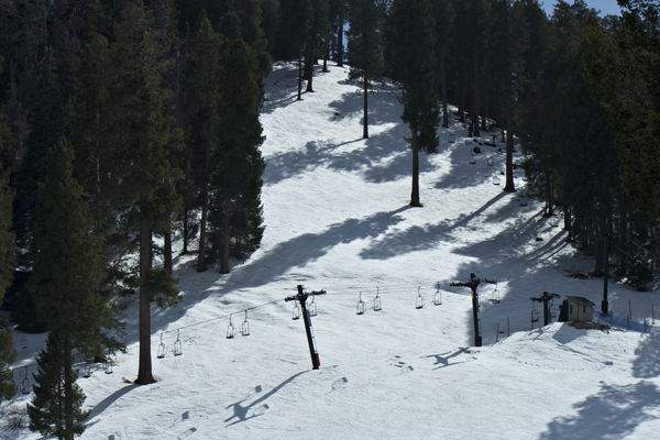 the ski slopes were shut down...