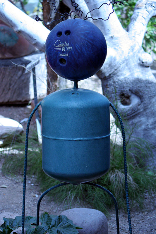 cute recycled bowling ball...