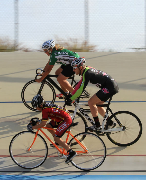 At the San Diego Velodrome....
