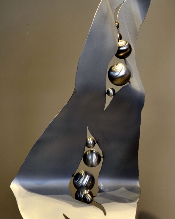 A stainless steel sculpture....