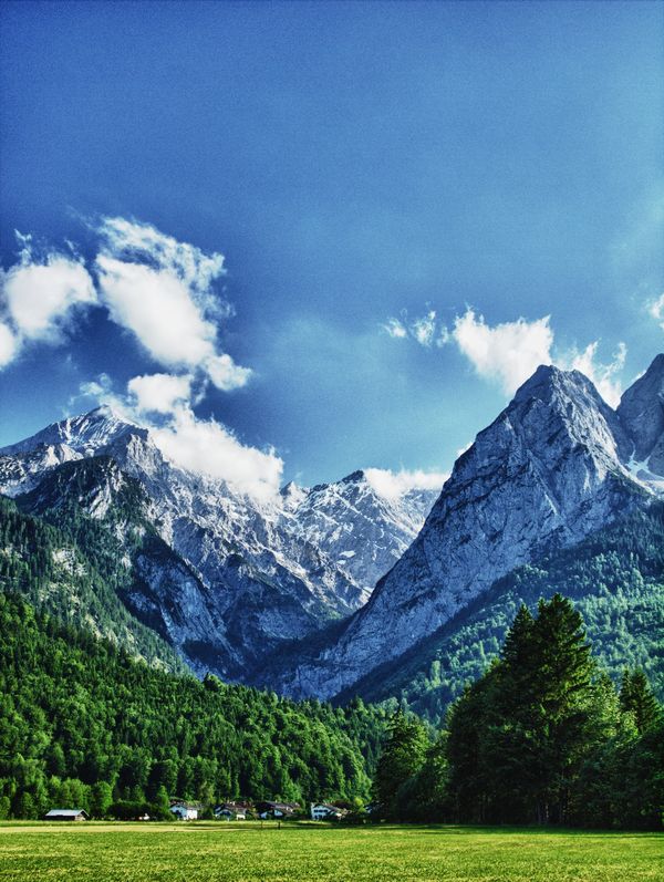 Zugspitze, from the front of our hotel in Grainau,...
