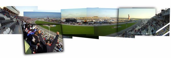 Daytona Speedway. with images taken at different t...