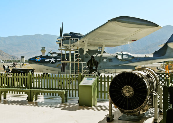 View from Freedom Cafe, Palm Springs Air Museum (2...