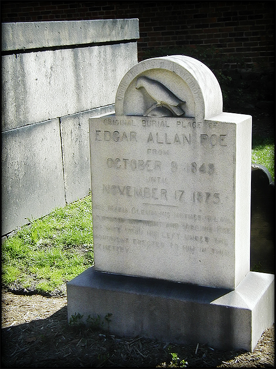 Original gravesite for E.A. Poe...