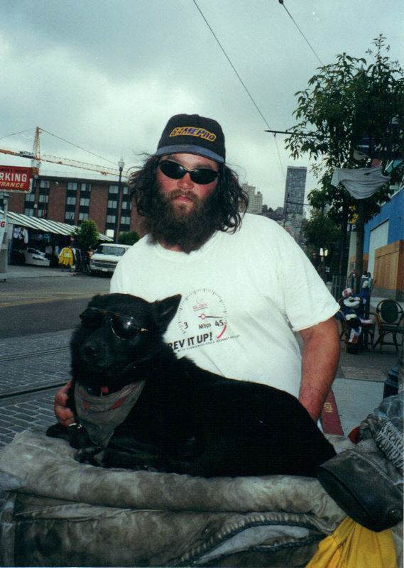 street guy with his dog SF...