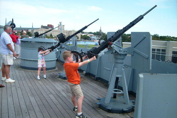 From the deck of the Uss North Carolina...