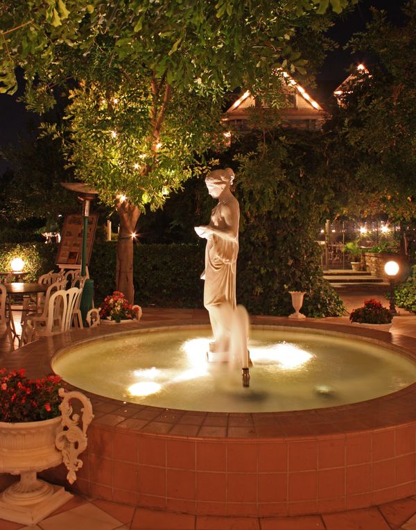 Fountain at Edwards Mansion, Redlands, California...