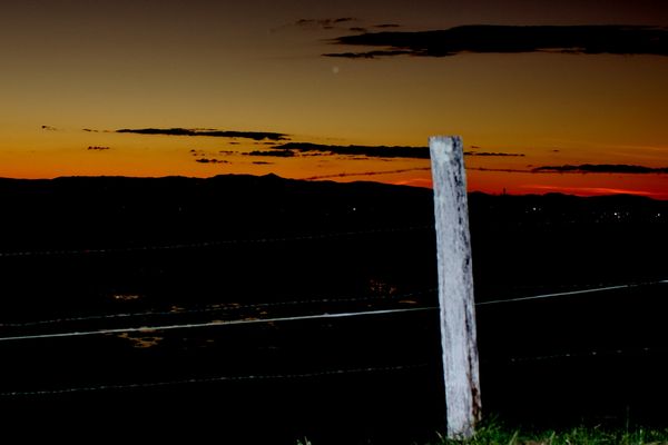 Bald Hills Sunset - Fence...