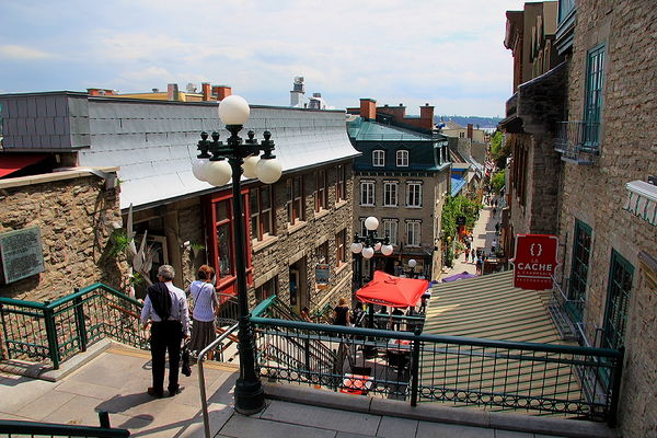 Petit Champlain St. from above the Breakneck Stair...