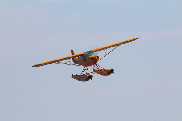 A Super Cub on a fly-by......