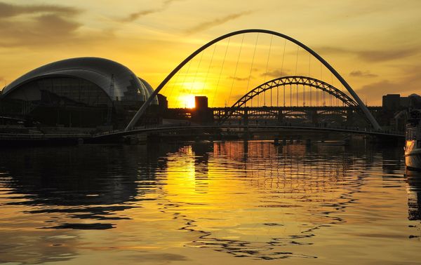 sunset quayside at newcastle (c)2012...