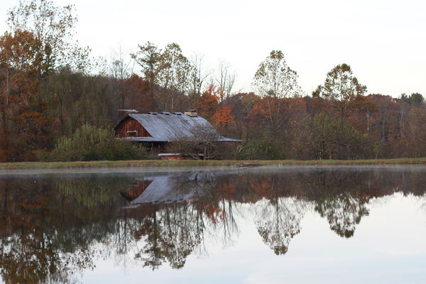Barn on Pond...