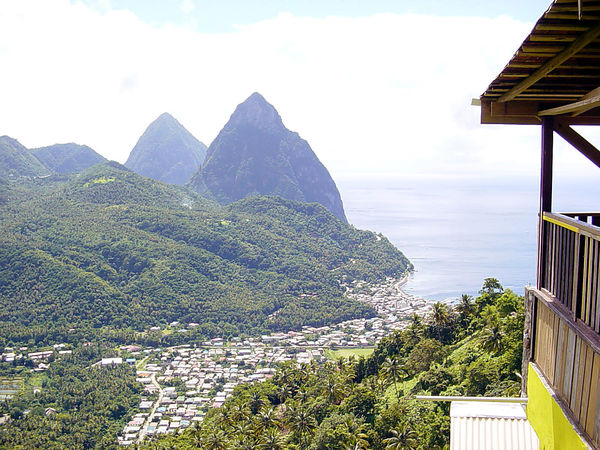 The "Pitons" of St. Lucia......St. Lucia's landmar...
