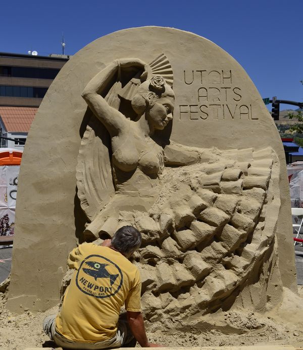 This is one side of a sand sculpture....