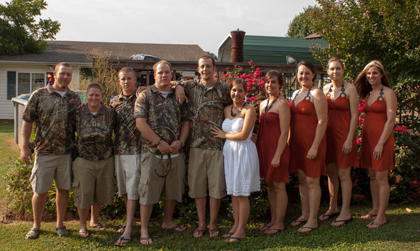 The couple w/ bridesmaids & groomspersons...